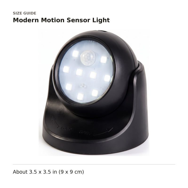 Modern Motion Sensor Light size guide with dimensions