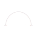 Modern Curved Bar LED Desk Lamp in white on a white background