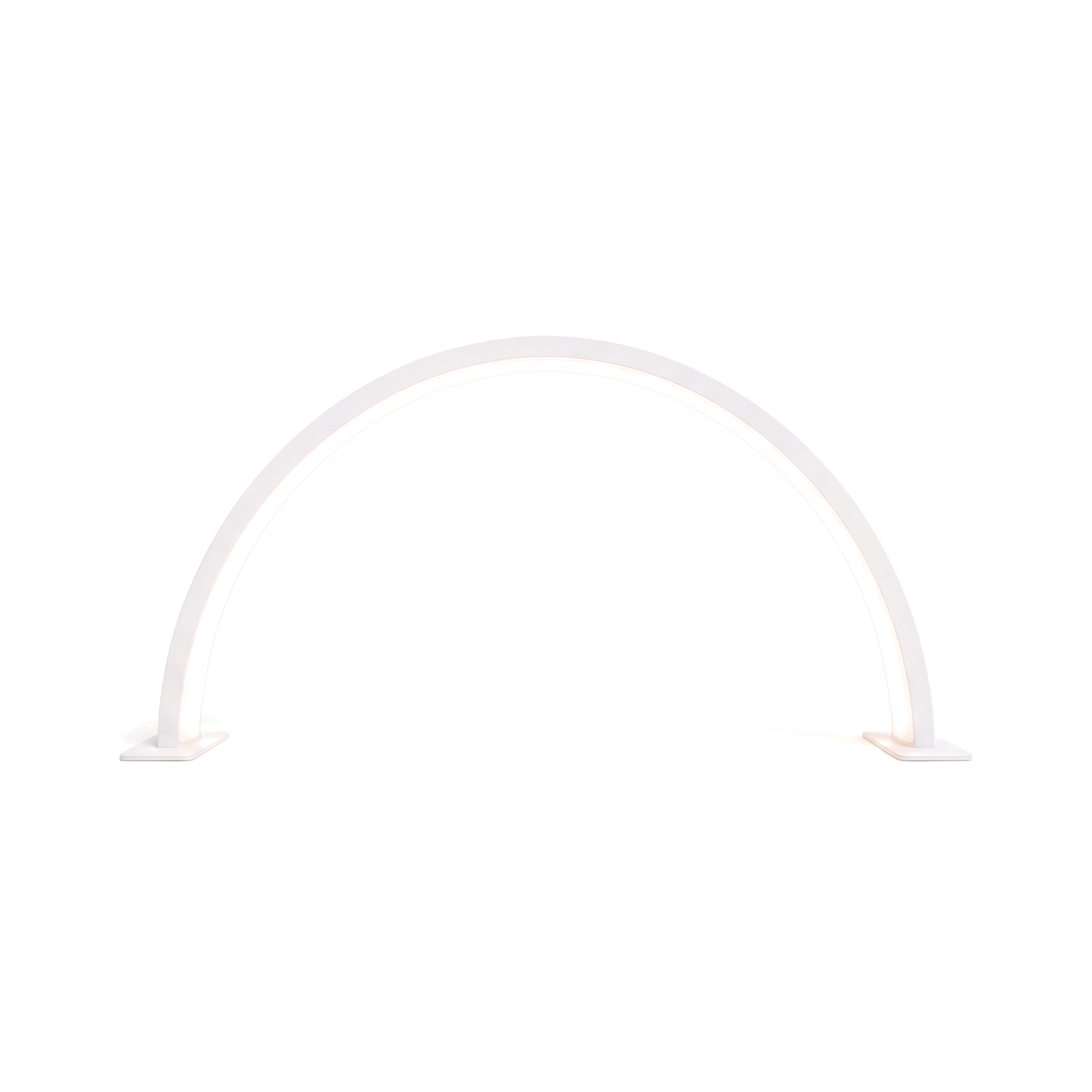 Modern Curved Bar LED Desk Lamp in white on a white background