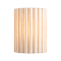 Fluted Resin Wall Sconce in white on a white background