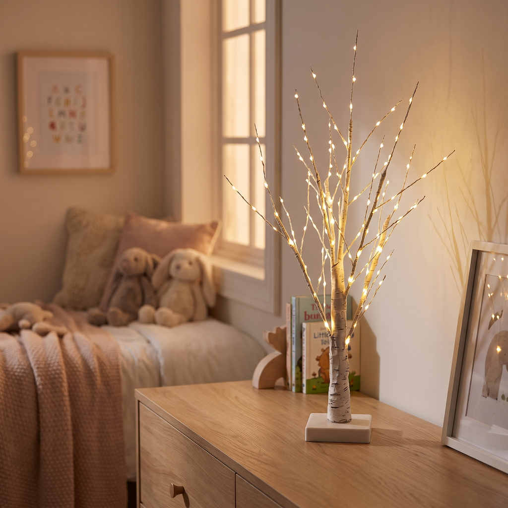 Birch tree light - Birch Tree Lamp in a kids bedroom
