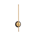 Cordless Brass Bar Wall Sconce in brass on a white background