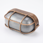 Outdoor wall light - Retro Caged Bulkhead Outdoor Wall Light on white background