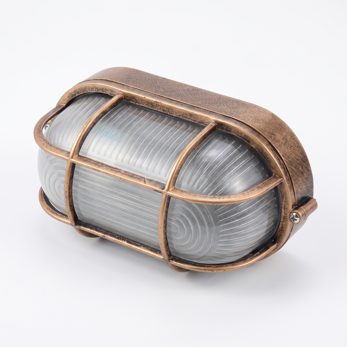 Outdoor wall light - Retro Caged Bulkhead Outdoor Wall Light on white background