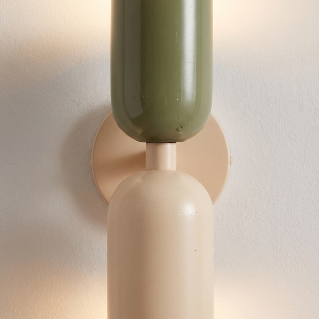 Wall lamp for bedroom - Colorful Up Down Wall Lamp close-up of the two-tone shade