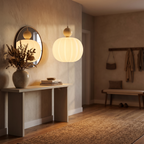 Pendant light - Cream Pumpkin Pendant Light in an entryway