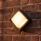 Outdoor wall light - Diamond Outdoor Wall Light close-up on a brick wall