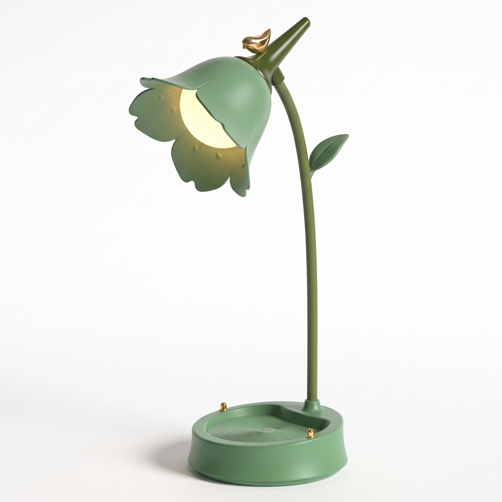 Flower desk lamp - Flower Desk Lamp on white background