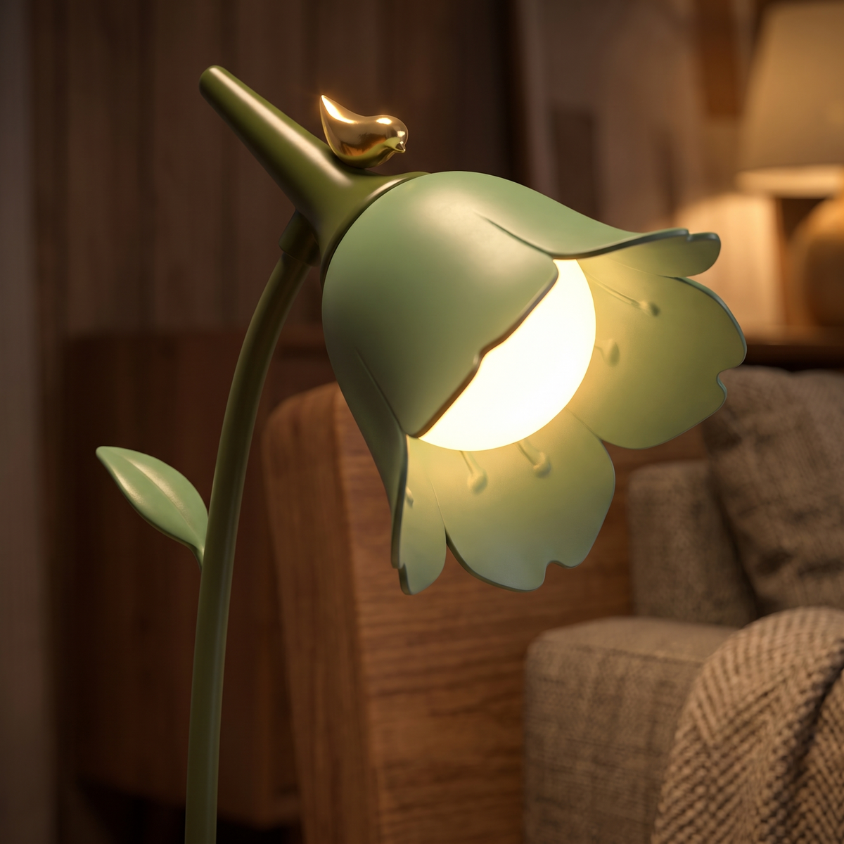 Flower desk lamp - Flower Desk Lamp close-up of the flower shade