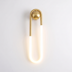 Gold wall sconce - Gold Loop LED Wall Sconce on white background