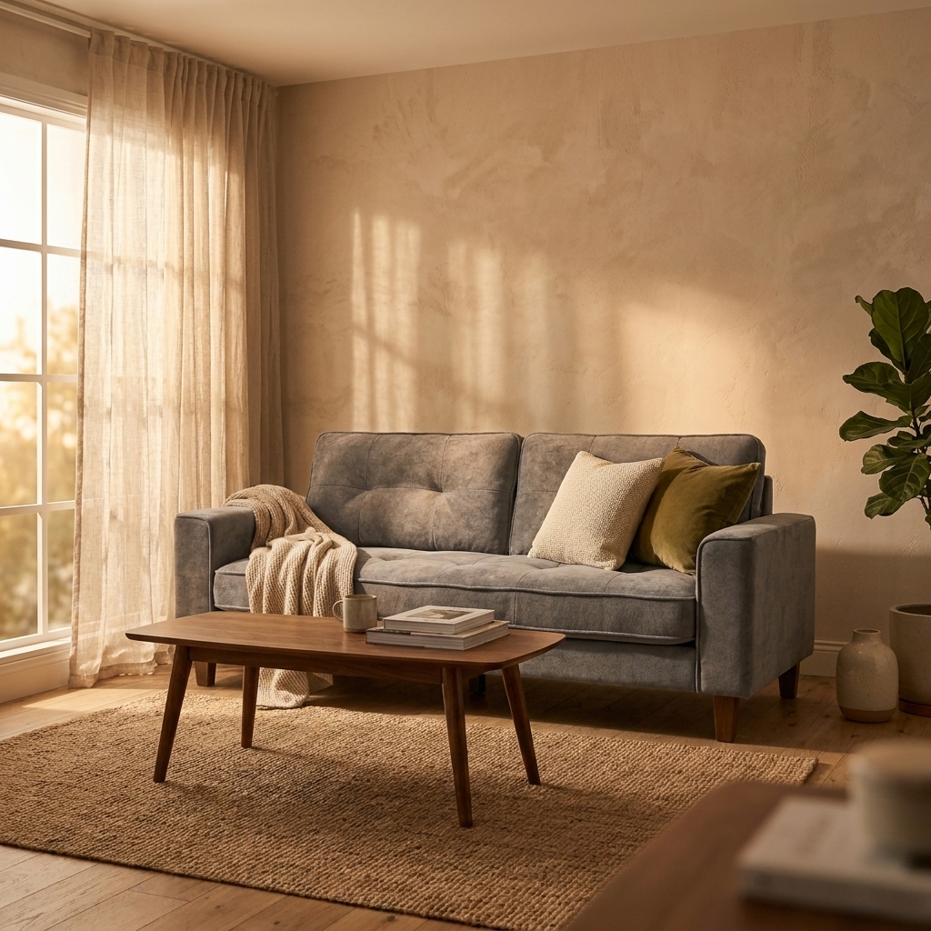 3 Seater Sofa Bed 205 cm - Grey Chenille Velvet