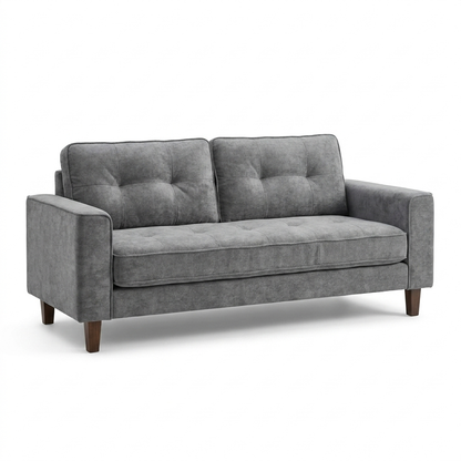 3 Seater Sofa Bed 205 cm - Grey Chenille Velvet