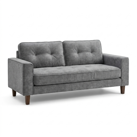 3 Seater Sofa Bed 205 cm - Grey Chenille Velvet