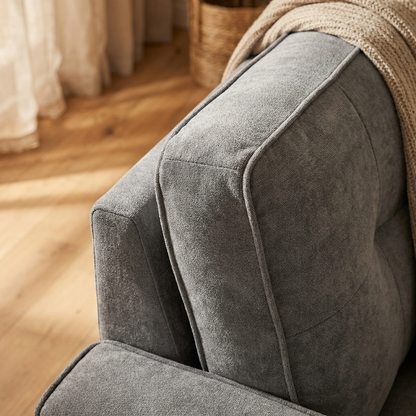 3 Seater Sofa Bed 205 cm - Grey Chenille Velvet