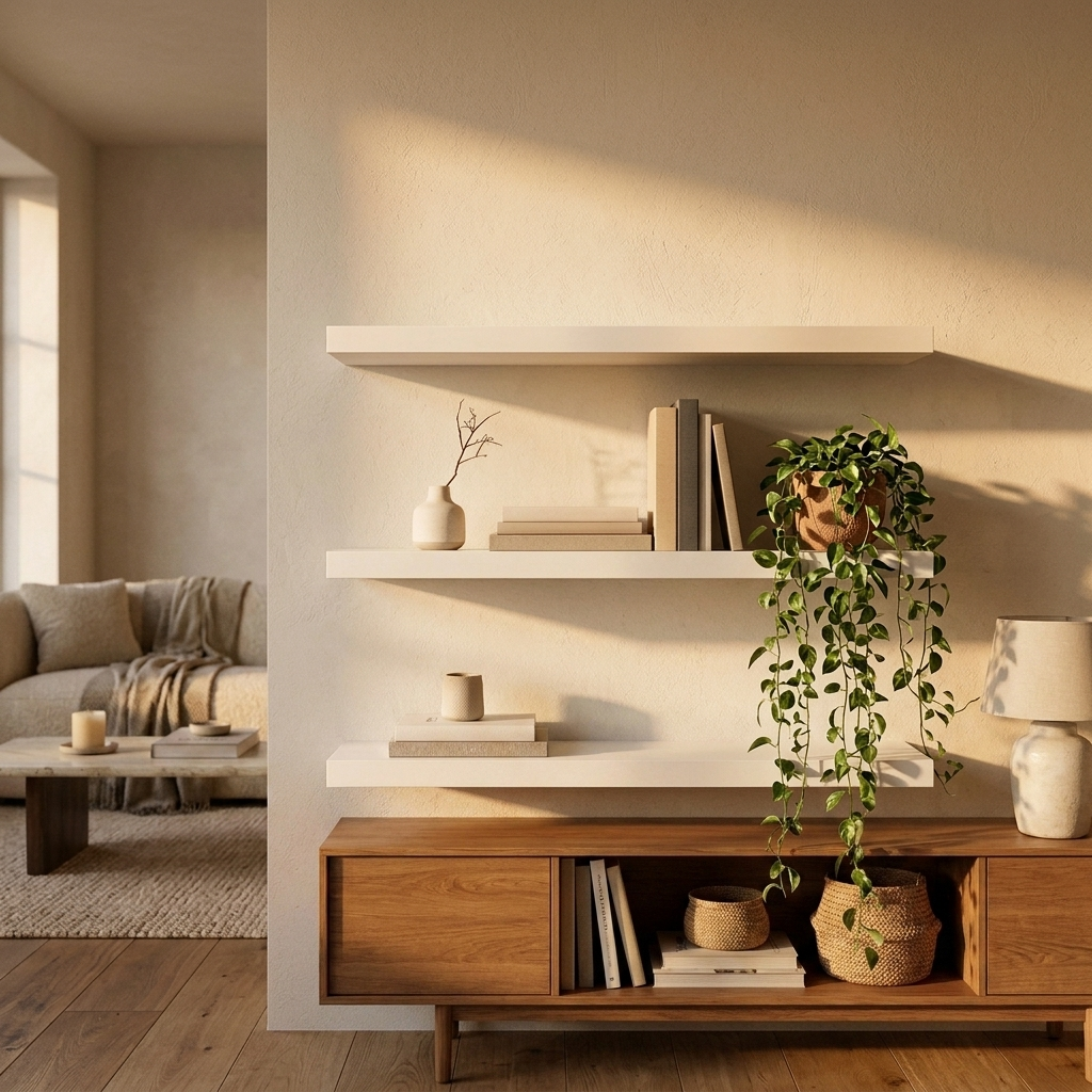 3-Tier Floating Wall Shelves Set