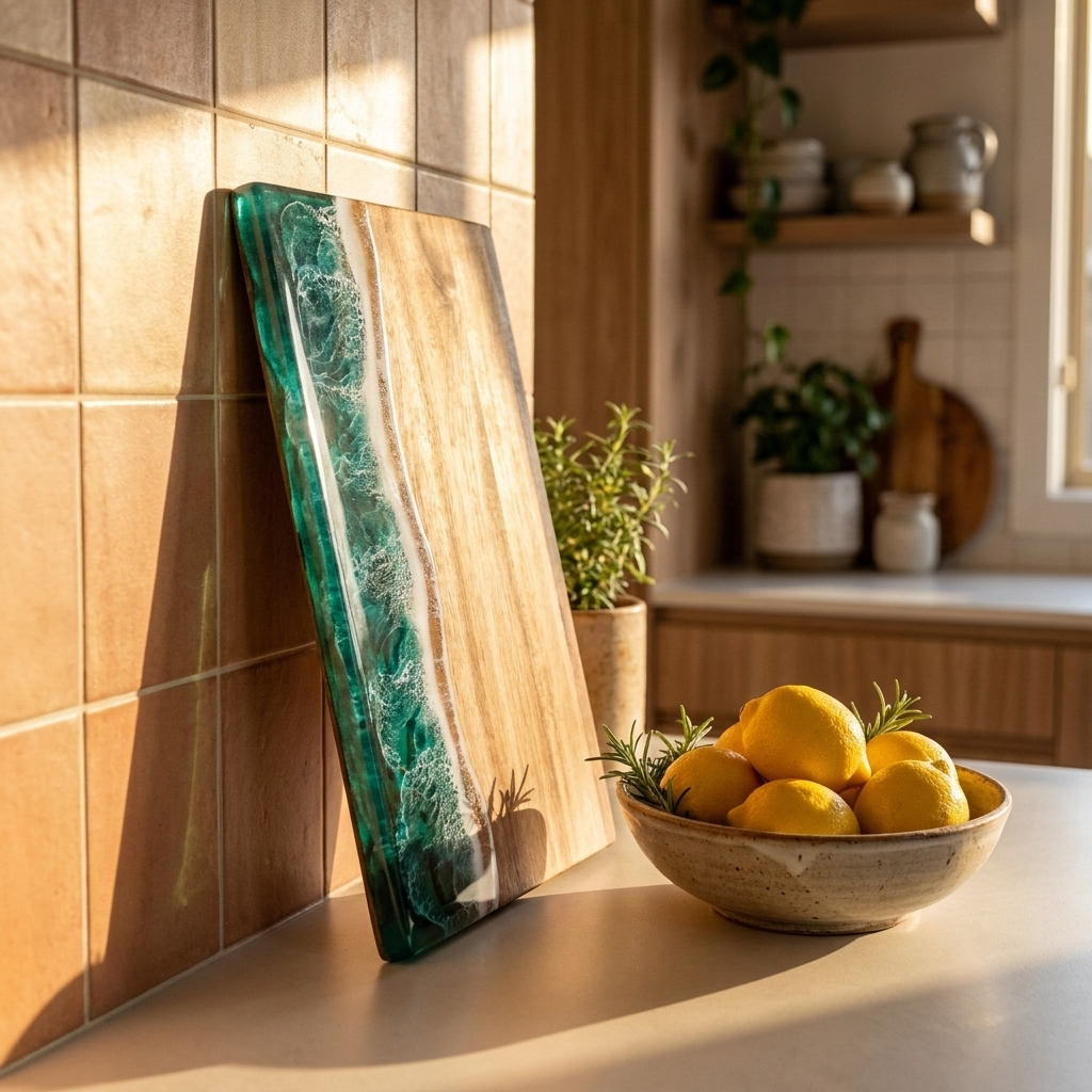 Acacia and Resin Serving Board