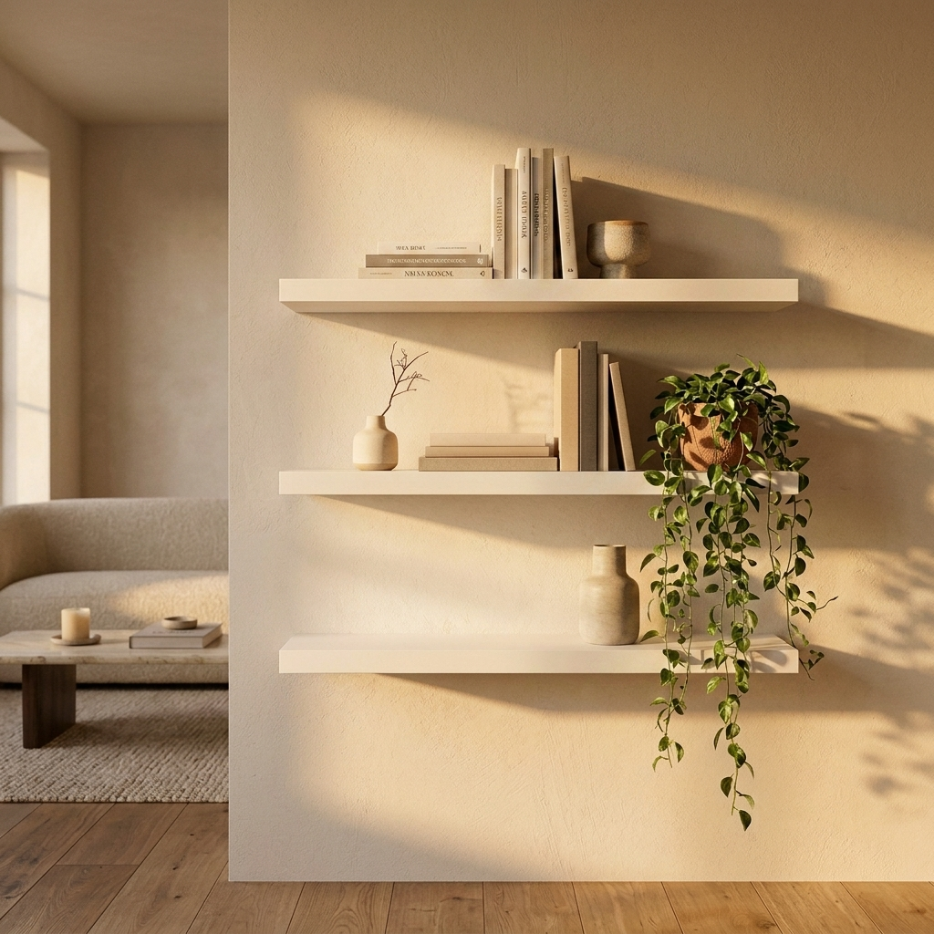 3-Tier Floating Wall Shelves Set