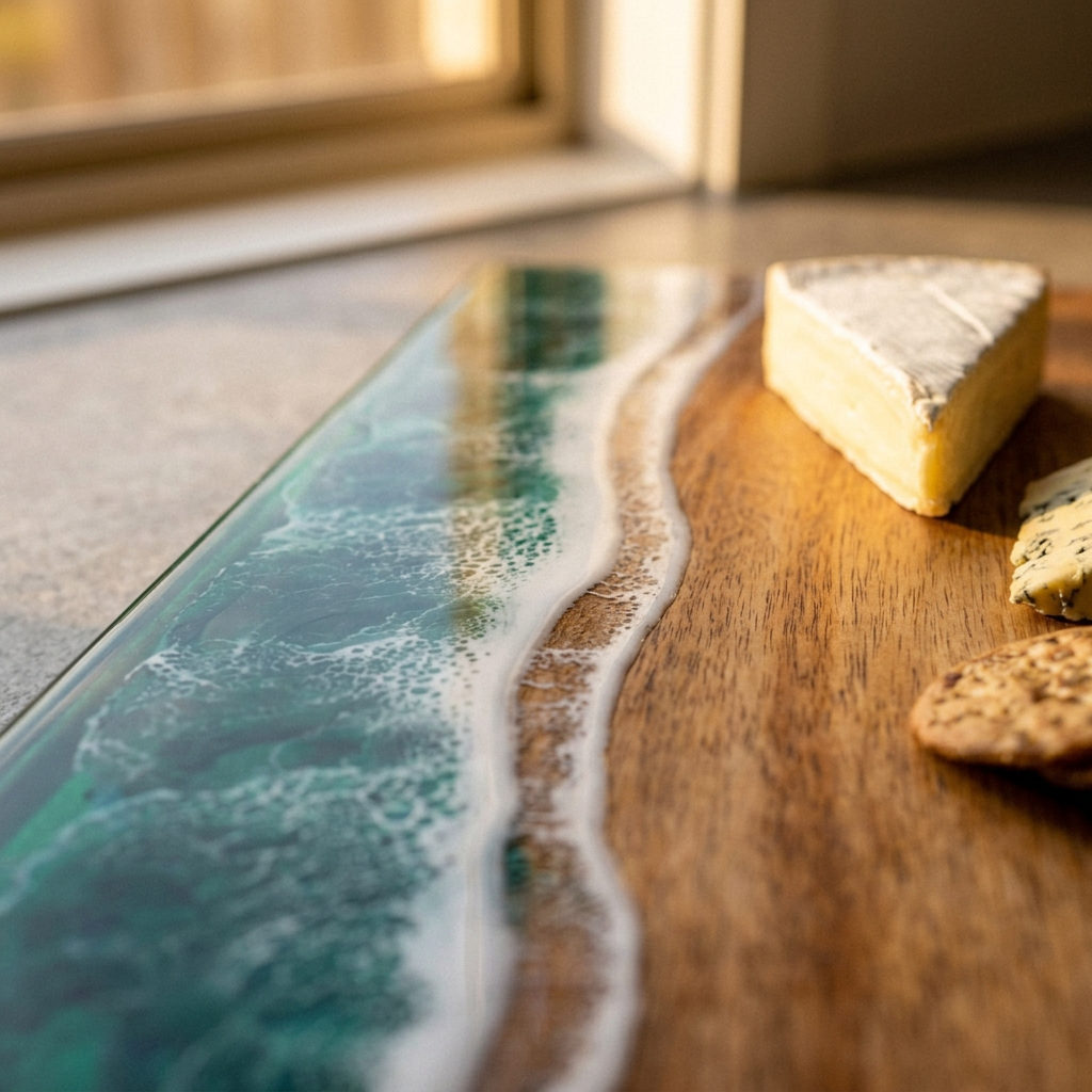 Acacia and Resin Serving Board