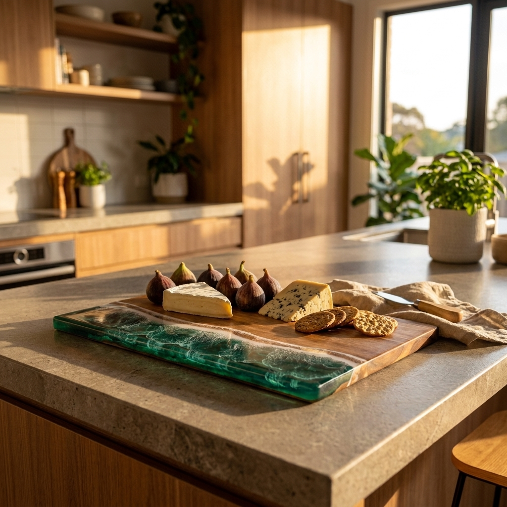 Acacia and Resin Serving Board
