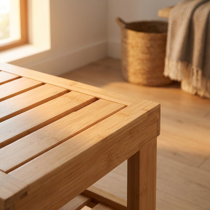 Bamboo Shoe Rack Bench