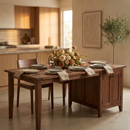 Extendable Dining Table 180 cm with Sideboard