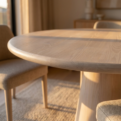 Extendable Round Dining Table 100-140 cm