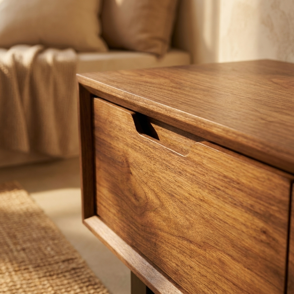 Extendable TV Unit 180-255 cm - Walnut, 3 Drawers