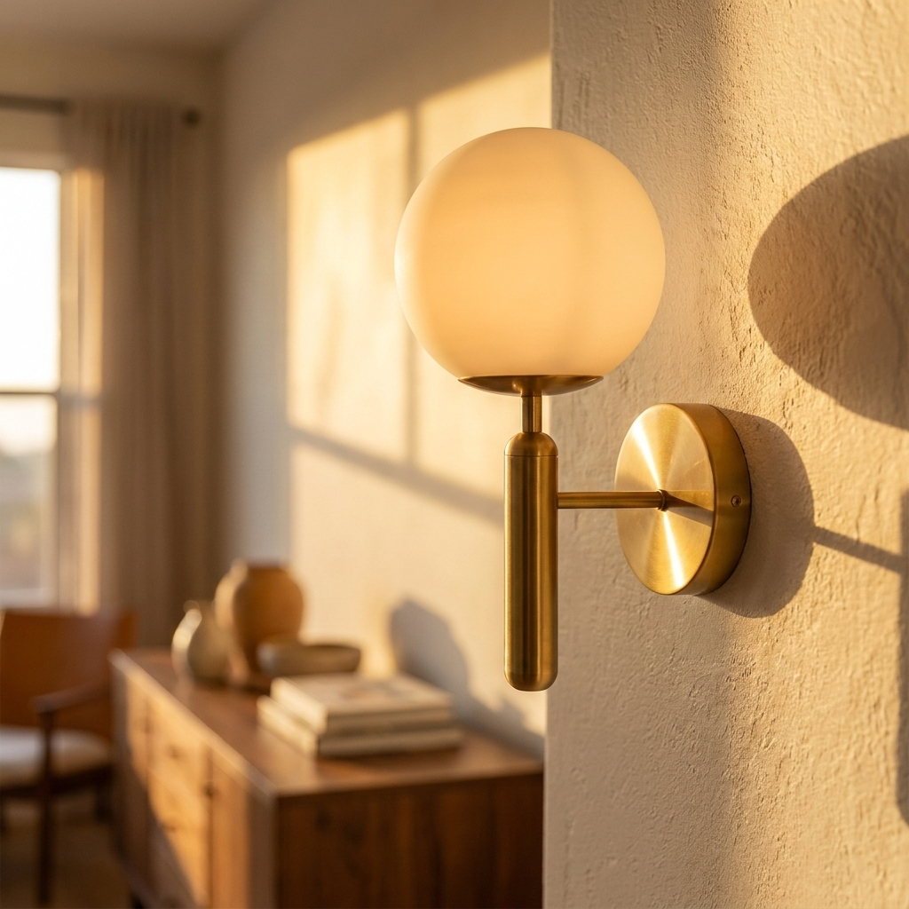 Glass Globe Wall Sconce