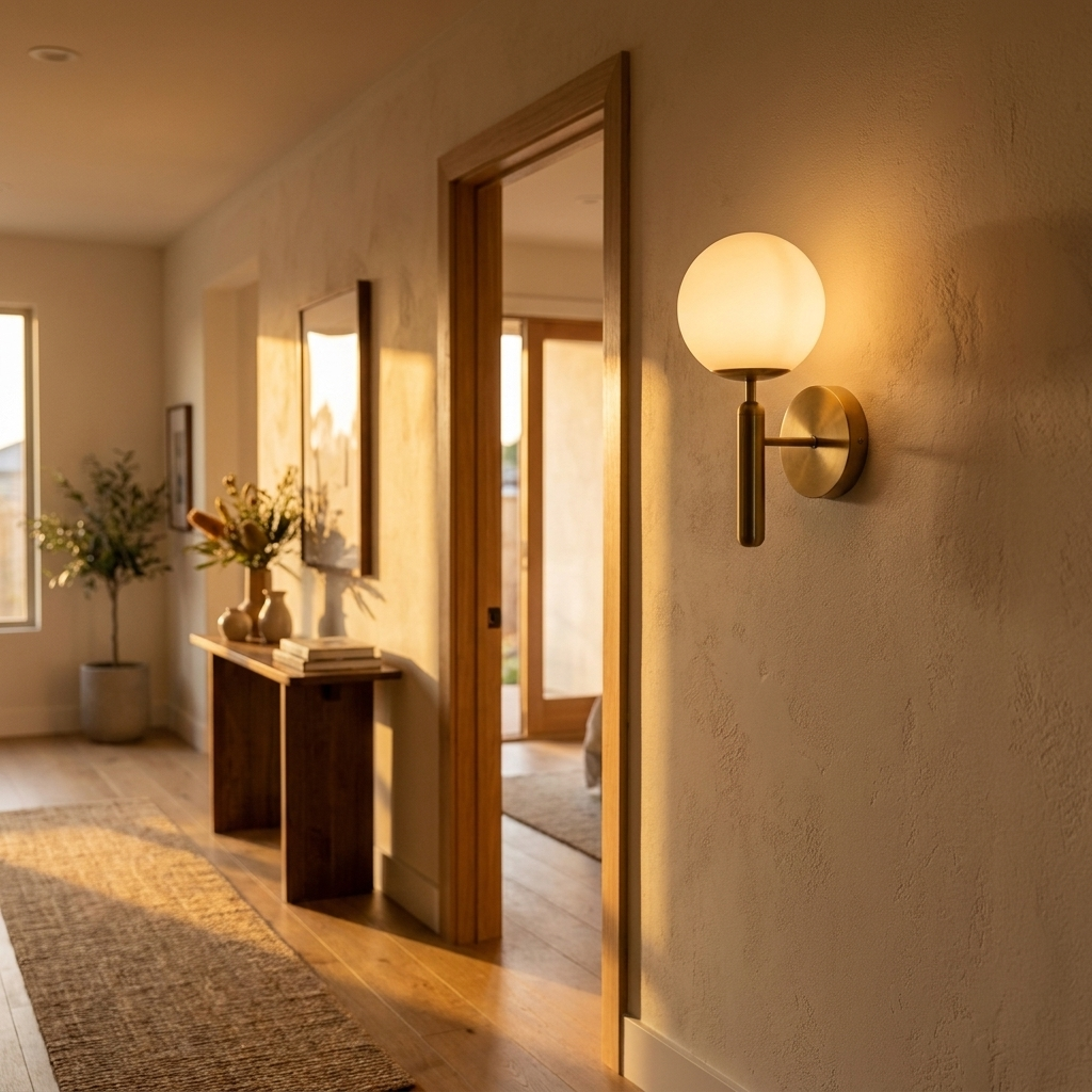 Glass Globe Wall Sconce