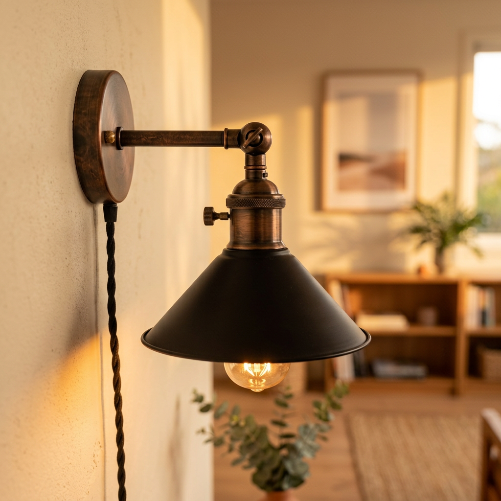 Industrial Oil-Rubbed Wall Sconce