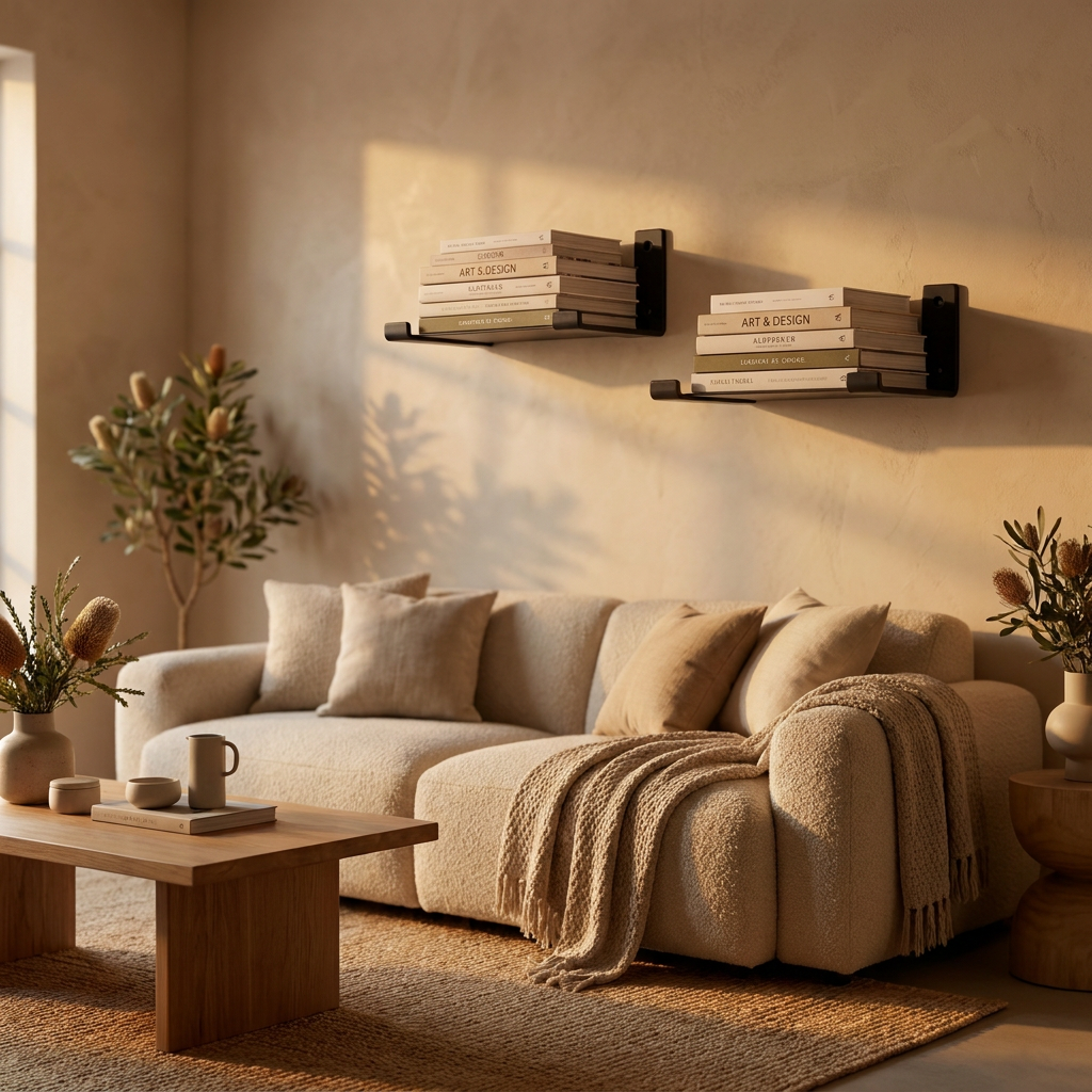 Floating Wall Bookshelf - Set of 2