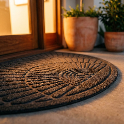 Semi-Circle Non-Slip Rubber Door Mat