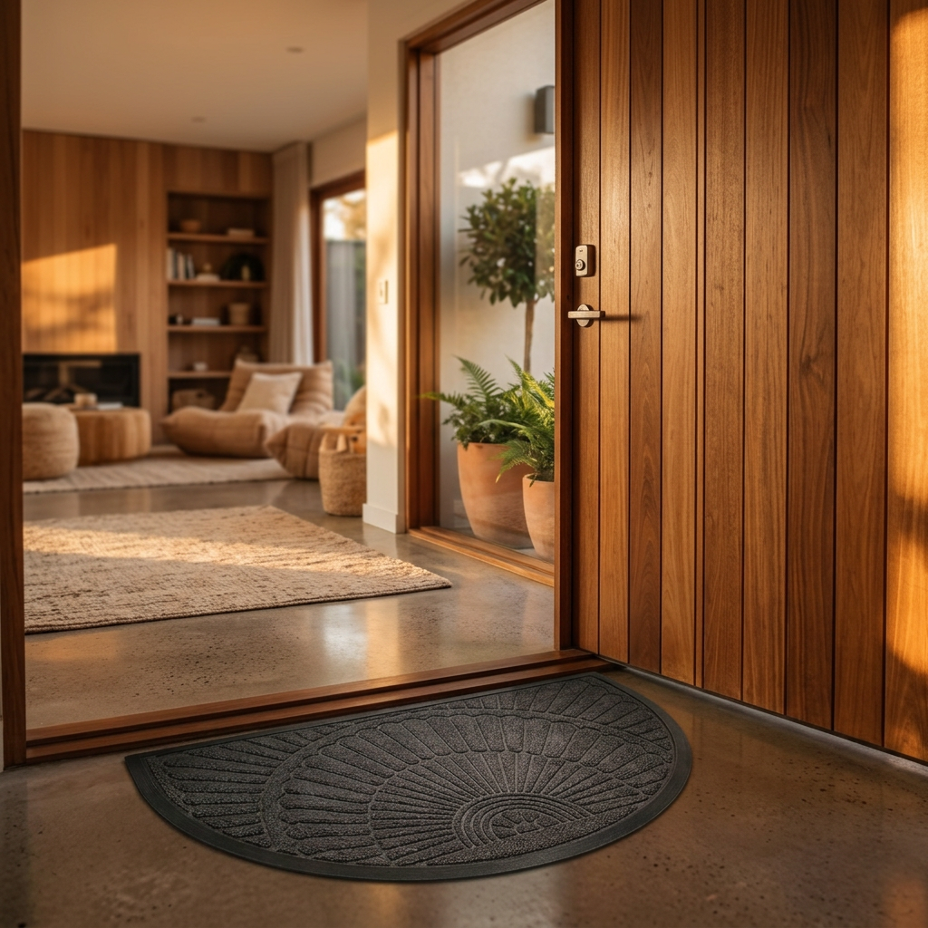 Semi-Circle Non-Slip Rubber Door Mat