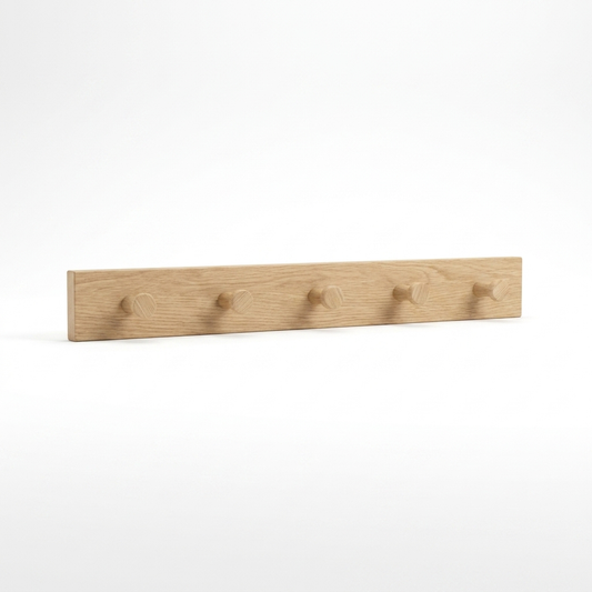 Scandinavian Oak Wall Rack