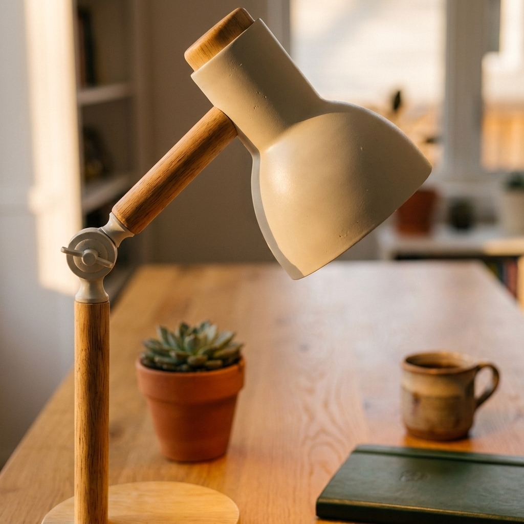 Nordic Wooden Adjustable Desk Lamp