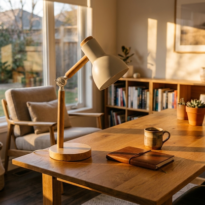 Nordic Wooden Adjustable Desk Lamp