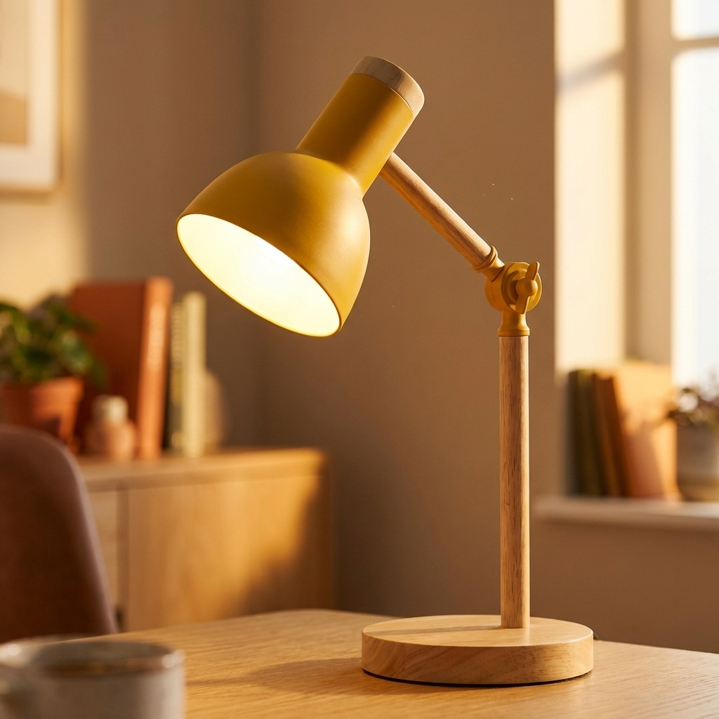 Scandinavian Wooden LED Desk Lamp