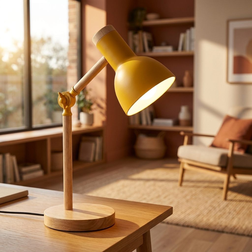 Scandinavian Wooden LED Desk Lamp