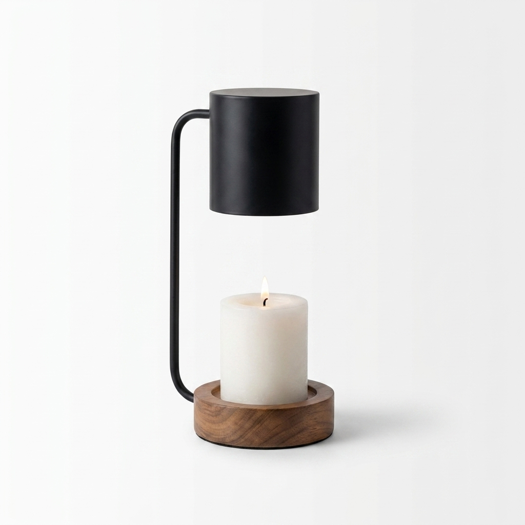 Wooden Candle Warmer Lamp