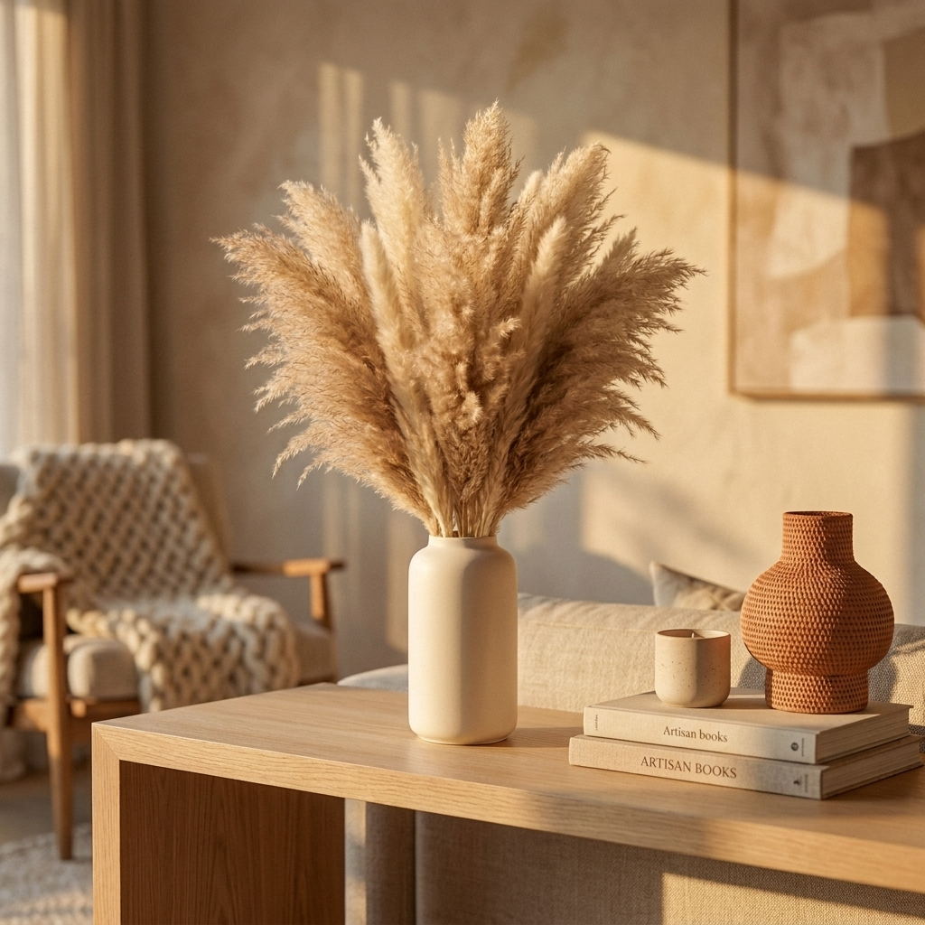 Pampas Grass Arrangement with Vase