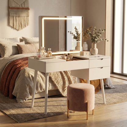 Smart Dressing Table 120 cm with LED Mirror