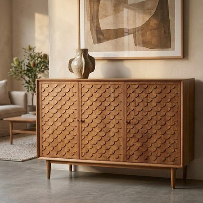 Wooden Buffet Sideboard 119 cm with 3 Doors