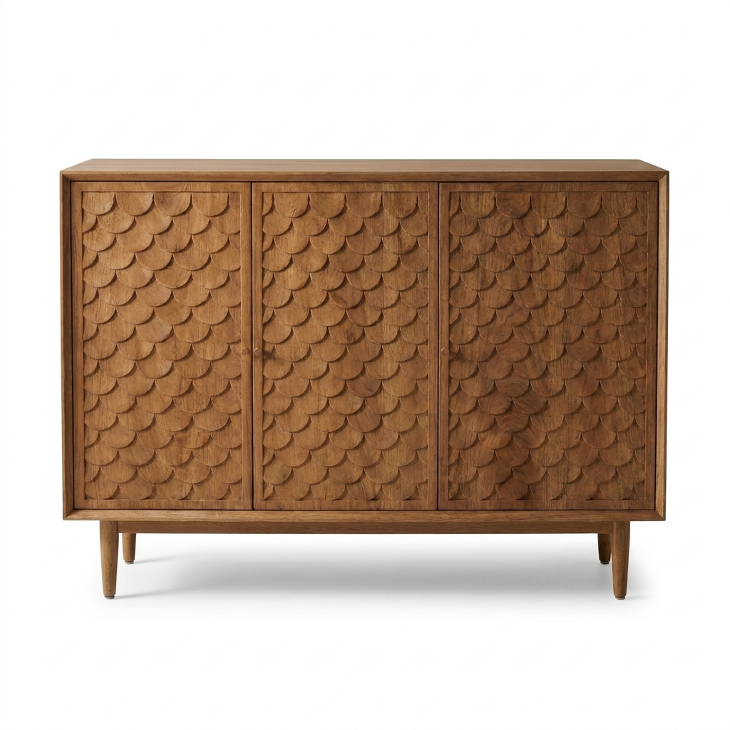 Wooden Buffet Sideboard 119 cm with 3 Doors