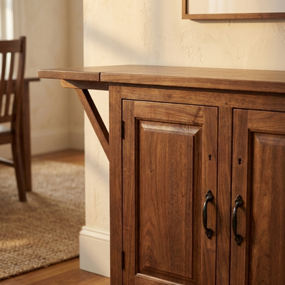 Walnut Sideboard 119 cm with Extendable Top