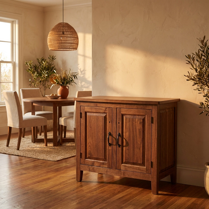 Walnut Sideboard 119 cm with Extendable Top
