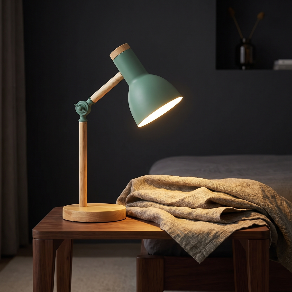 Oak Turn-Head Desk Lamp lifestyle 2