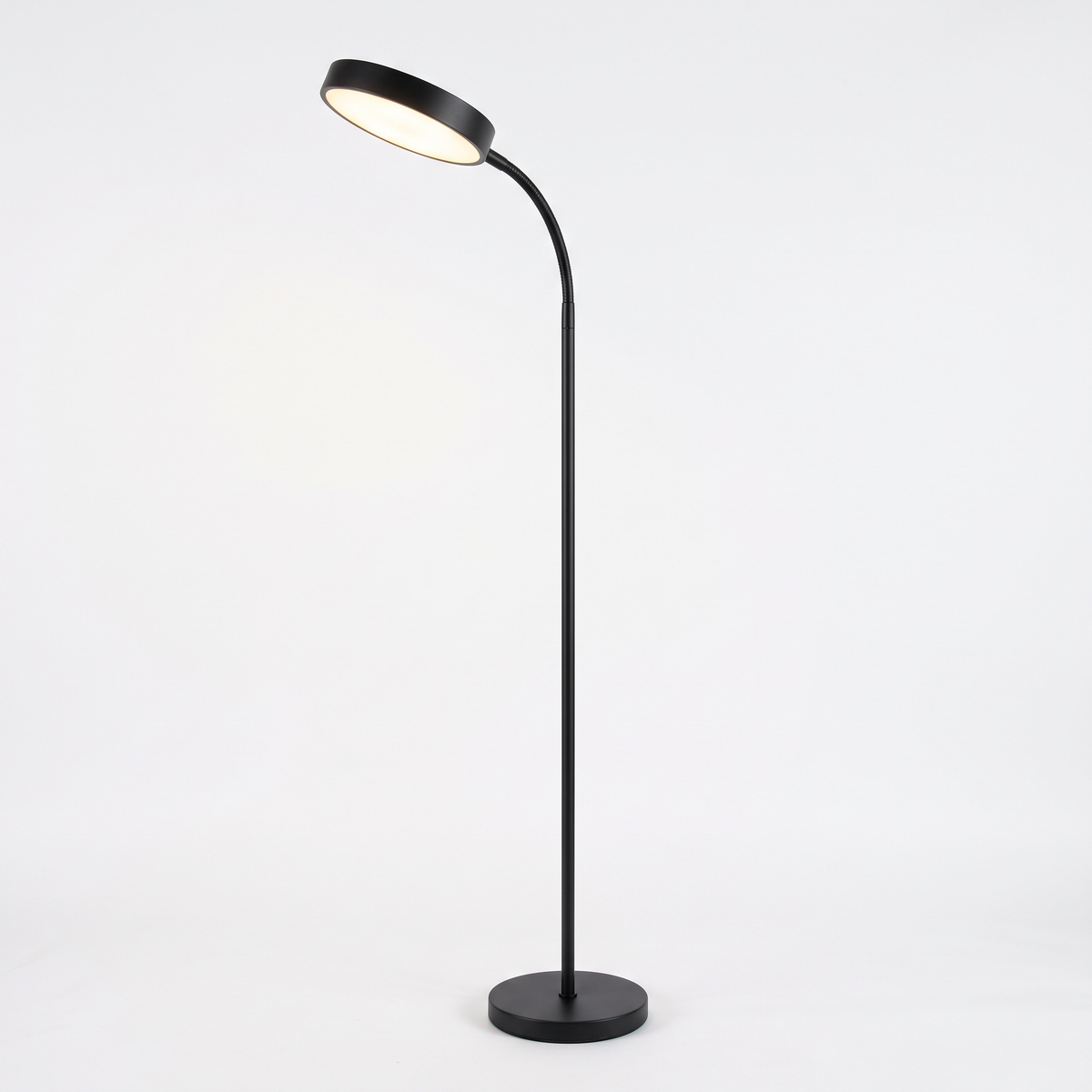 Gooseneck Reading Floor Lamp on white background