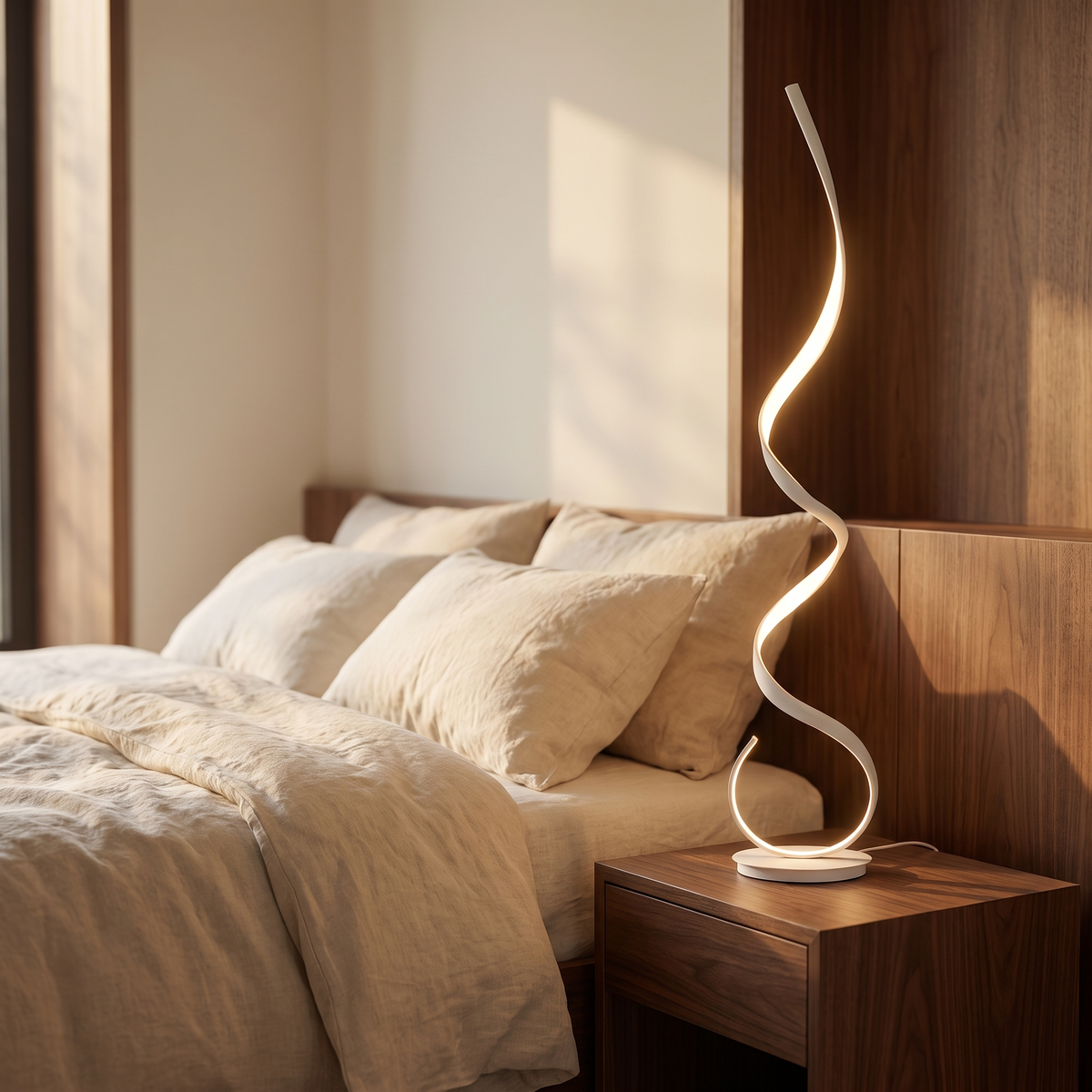 Modern Spiral LED Table Lamp lifestyle