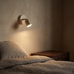 Adjustable Cream Wall Reading Light lifestyle 1