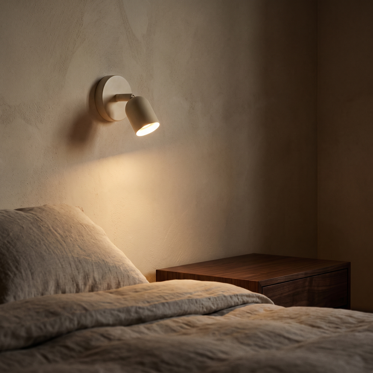 Adjustable Cream Wall Reading Light lifestyle 1